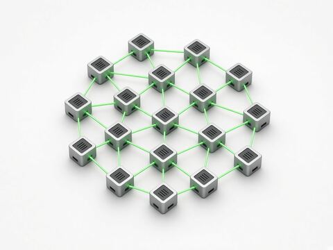 Peer-to-peer network of server nodes connected by links
